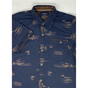 Nomad Boys‎ Navy Blue Hawaiian Short Sleeve Shirt Size 8-S